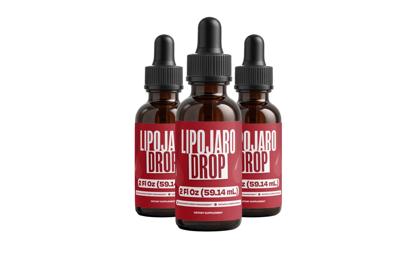 Three bottles of LipoJaro Drop — 90-day supply