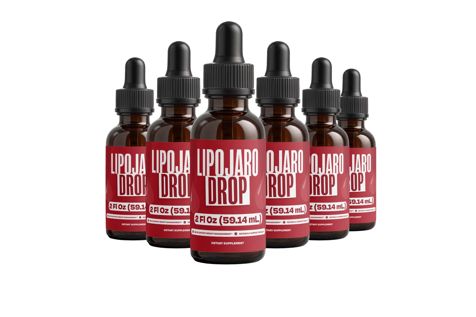 Six bottles of LipoJaro Drop — 180-day supply, best value