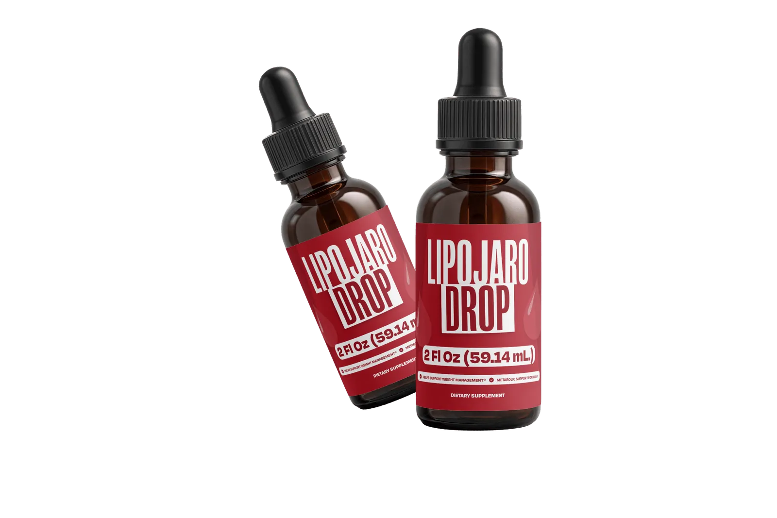 LipoJaro Drop liquid supplement bottles